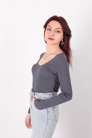 Busem S0015897 Kadın Bluz Antrasit