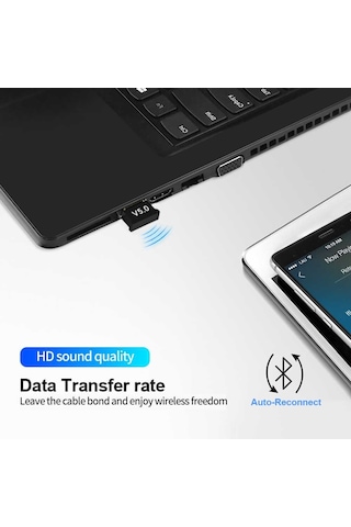 USB Bluetooth 5.0 Adaptörü Verici Bluetooth Alıcısı Ses Bluetooth