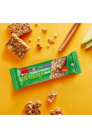 Mey İthalat Granola Bar 25 Gr Elmalı Ve Tarçınlı