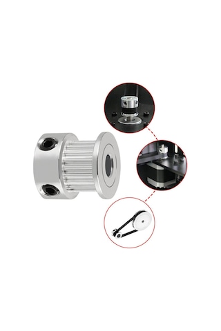 Koodmax Gt2 20x16 Diş 4mm Alüminyum Alaşım Dişli Senkron Zamanlama Kayışı Kasnağı