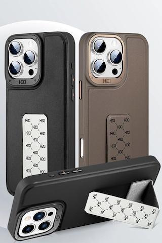 Apple Uyumlu iPhone 14 Pro Max Hbc-265 Madrid Magsafe Standlı Kapak - Titan Gri