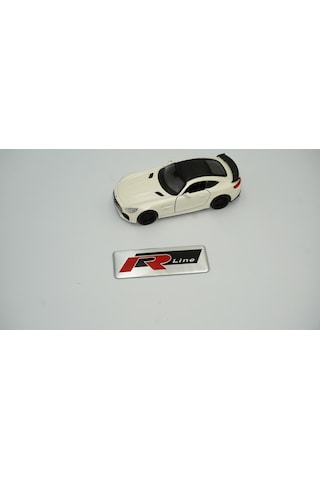 Vw Volkswagen R Line Krom Metal Body Plaka 3M 3D Logo Amblem