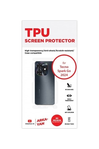 Tecno Spark Go 2024 Arka Ve Yan Koruyucu Tpu Film