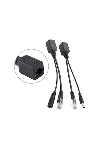 4252 Ip Kamera Rj45 Kablosu Poe Set Ethernet Cat5 Adaptör Güç Pow