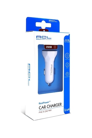 Ac-88 Araç Içi Çakmaklık Şarj Başlığı Çift Usb 2,4 Amper
