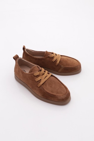 Dgn 805 Kadin Oxford Ayakkabi Caramel Süet