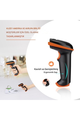 Tera 1d 2d Qr Kablosuz Barkod Okuyucu Darbeye Dayanıklı D5100