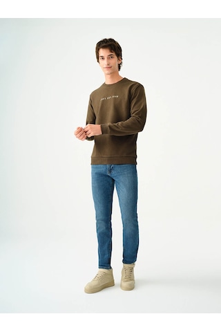 Loft Erkek Sweatshirt Koyu Haki Lf2037100 25kp69000085 P69195 Koyu Haki