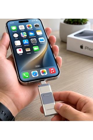 128gb Flash Bellek Iphone 5-14 Modeller Arası İos Uyumlu Bilgisayarla Uyumlu Lightning Usb Otg 128 GB