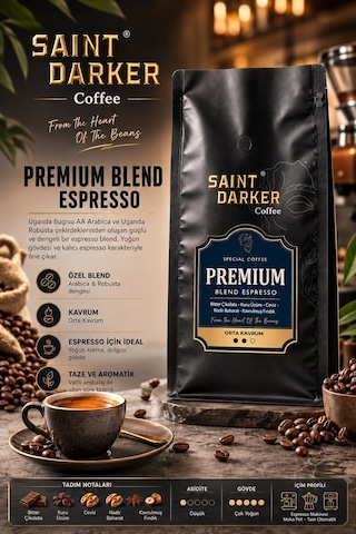 Saint Darker Premium Espresso Çekirdek Kahve 1 KG