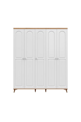 Bohem 5 Kapaklı Komple Mdf Gardırop - Elbise Dolabı