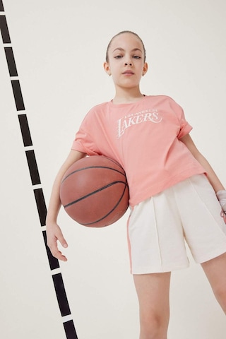Defacto Kız Çocuk Nba Los Angeles Lakers Loose Fit Bisiklet Yaka Kısa Kollu Tişört E7633a825hsog606 Turuncu