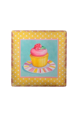 Buffer Decotown Duvar Panosu 40 40 Cup Cake Muffin Motifli Duvar Süsü Açık Kahverengi