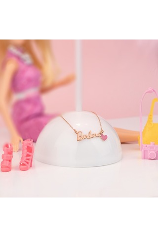 Dkmn Gümüş 925 Ayar Gümüş Barbie İsimli Mineli Kolye