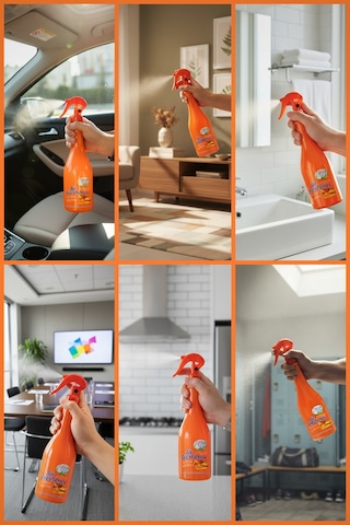 Amber Oda Spreyi 400 Ml - 6'lı Eko Paket Air Freshener Neon Amber Oda Kokusu Amber