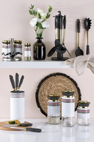 N3293 Berry Silindir 6 Lı Bıçak Seti-kazayağı Beyaz