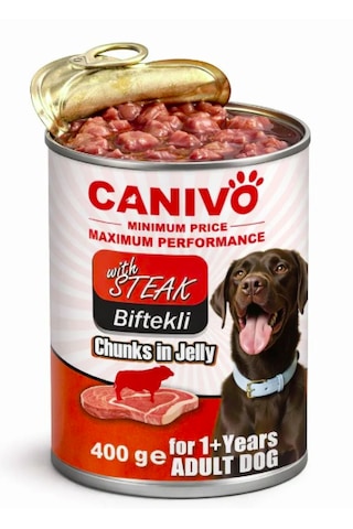 Biftekli Yetişkin Köpek Konservesi 400 Gr 36 Adet