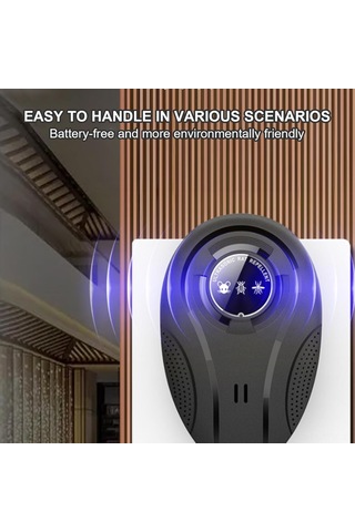 Tenfowee Sessiz Ultrasonik Haşere Kovucu, 110-240v, Bahçe/ Balkon/ Garaj İçin, Hızlı Etki, Plug & Play, W28 Siyah