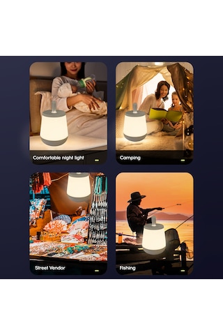 Maiyame 18 Led'li El Tutan Gece Lambası - Kumandalı Ve Dokunmatik Kontrol, 16 Renk, 4 Işık Modu, Usb-c Şarj, 1800mah Pil, Ev Ve Kamp Kullanıma Uygun Beyaz