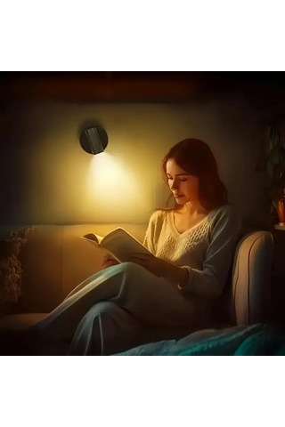 Ayt Ledx Al-xyd05 Çok Fonksiyonlu Dokunmatik Şarjlı 1200mah Duvar Aplik Type-c Şarj Girişli Led Aydınlatma Lamba Siyah