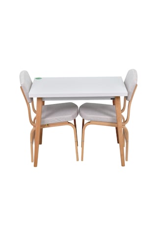 Vilinze Ege Sandalye Avanos Ahşap Mdf Mutfak Masası Takımı - 60x90 Cm Beyaz