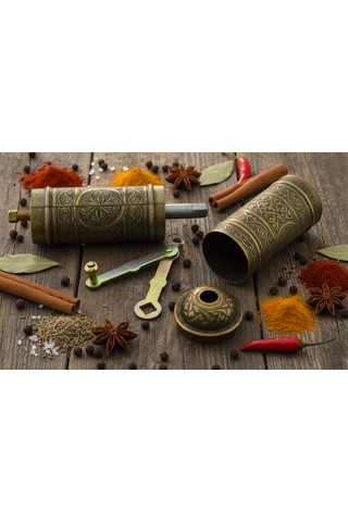 Ludıa Zamak Metal Antik Renk 3 Lü Set Karabiber,kahve,çörek Otu El Değirmeni Öğütücü Grinder S2 Koyu Yeşil