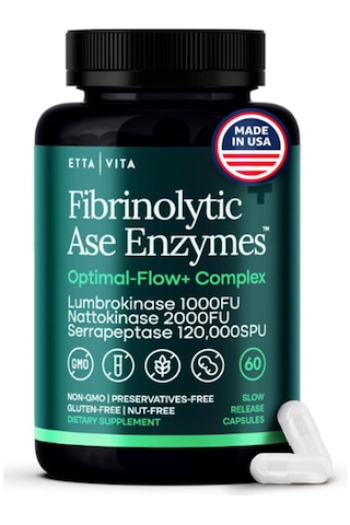 Etta Vita Fibrinolytic Ase Enzymes 60 Kapsül Orijinal Usa Menşeii Dmmedicineden