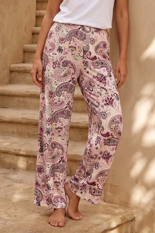 Remsa Büyük Beden Kadın Desenli Viskon Kumaş Penye Battal Tek Pijama Alt 24 Çok Renkli