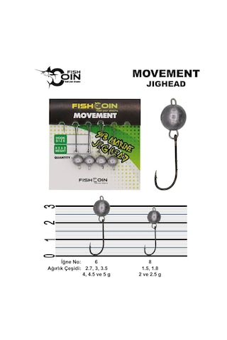 Fishcoin Movement Jighead 6-3 Gr