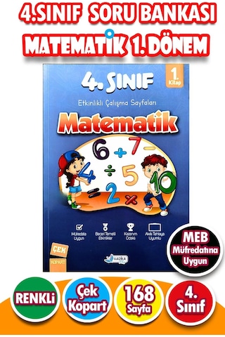 4.sınıf Matematik 1.dönem - Etkinlikli Çalışma Ve Soru Bankası Kitabı