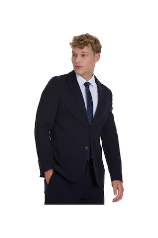 Lacivert Regular Fit Mono Yaka Pamuklu Takım Elbise 34353 Lacivert