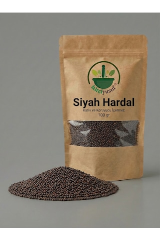 İxirciyusuf Siyah Hardal Siyah Hardal Tohumu Black Mustard Seed Brassica Nigra Doğal Tane 100 G
