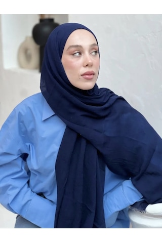 Modakaşmir Aminenesil Lacivert Bambu Şal