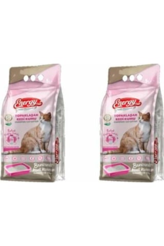 Energy Bebek Pudralı İnce Topaklaşan Bentonit Kedi Kumu 2 x 5 L
