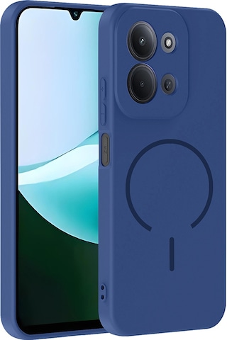 Xiaomi Redmi 15c Kılıf M-safe Şarj Özellikli Zore Meta Kapak Lacivert