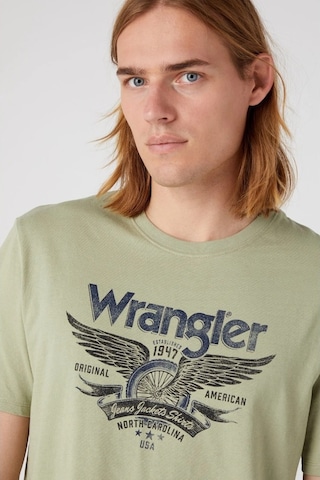Wrangler Erkek Yeşil Bisiklet Yaka Tişört W70PEEG15 Yeşil
