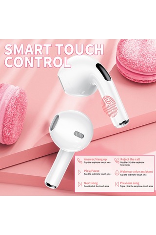 Leezsing Aigo T16 Beyaz Bluetooth 5.1 Kulak İçi Kulaklık, 13mm Hoparlör, Spor Ve Koşu İçin, 5 Saat Müzik Süresi, Type-c Şarj