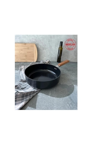 0128 D-neobn124w Bıen Alumınyum Dokum Wok Tava Sıyah 24cm