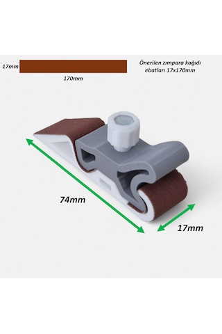 3'lü Mini Zımpara Takozu Seti 17x74mm