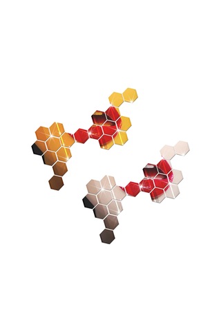 Xiyyadms Güncel Ev Dekoru: Silver Hexagon Akrilik Ayna Sticker, Dıy Tasarım İle Evini Özel Ve Sanatsal Hale Getir Gümüş