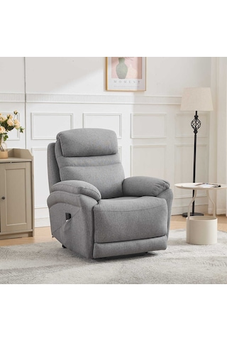 Lisbon Power Lift Otomatik Mekanizmalı Baba Ve Tv Koltuğu Bej-gri Kumaş 88x99x106 Cm Gri