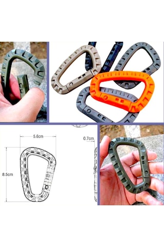 Omeniv 5 Adet Karabina Karabiner Seti Sırt Çantası Outdoor Kamp