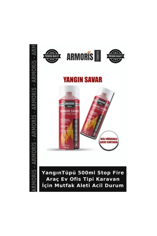 Yangıntüpü 500ml Stop Fire Araç Ev Ofis Tipi Karavan İçin Mutfak Aleti Acil Durum