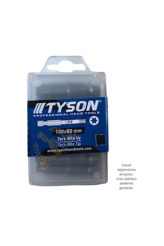 Kupa Tyson Vidalama Ucu Bits Uç - T30 Tork - 5 Cm. - 30 Adet