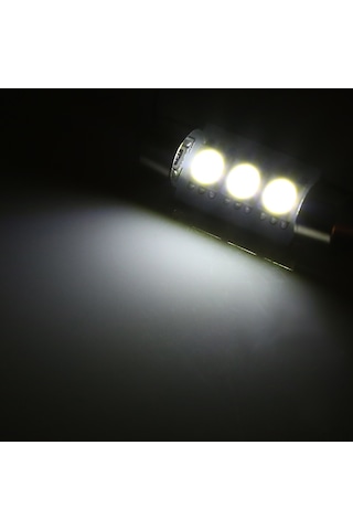 Xindoker 10 Adet 36mm 3 Led 5050 Araba Işık Bombesi - Beyaz Işık, 12v, 50.000 Saat Ömür, Kolay Kurulum Tavan, Okuma, Bagaj Işığı