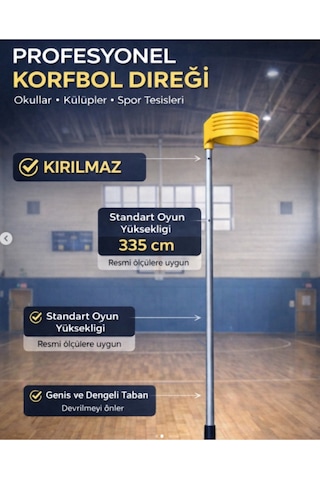 Korfbol Sepeti Ve Direği Profesyonel Eğitim Ve Salon Kullanımı İçin Ayaklı Sistem