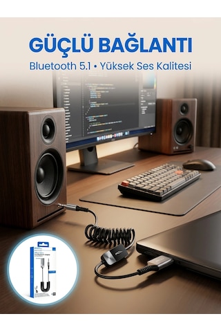 Mey İthalat Aux Girişli Cihazlar İçin Kablosuz Bluetooth Adaptörü