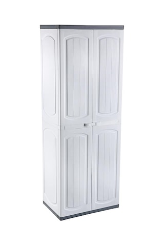 Omnipazar Clk-804 Plastik 4 Kapaklı Çok Amaçlı Banyo Dolabı Demonte Beyaz Beyaz