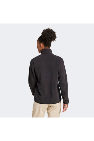 Adidas Multi Essentials 1-2 Zip Fleece Kadın Siyah Yürüyüş Polar Jp0788 Siyah