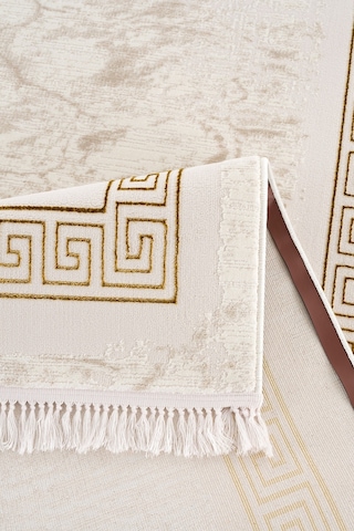 Efsun Krem Gold Modern Salon Ve Oturma Odası Halısı Krem